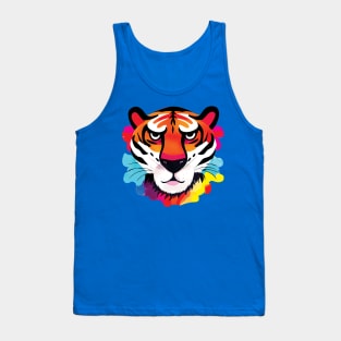 Tiger in Bold Colours Tank Top